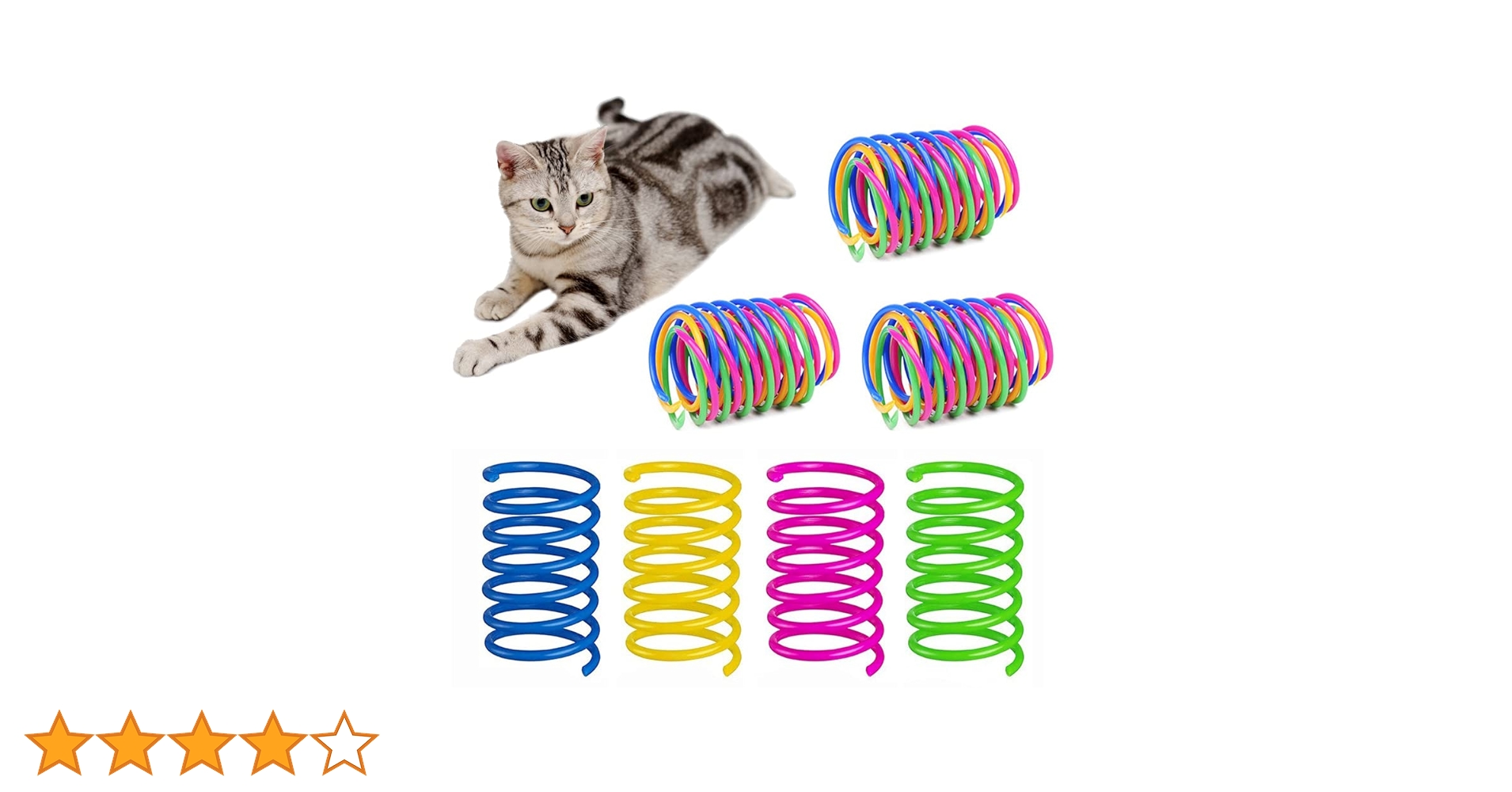 Amazon | YFFSFDC 猫おもちゃ スプリング 20個入り 4色 猫じゃらし 猫